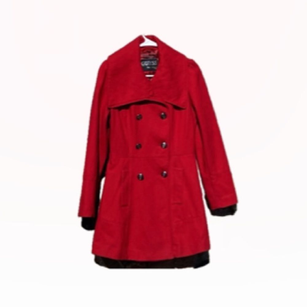Guess Los Angeles Wool Coat Jacket Size SP